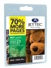  Druckerpatrone Jettec schwarz H27 ersetzt HP Patrone Nr. 27 , C8727AE mit 24ml Inhalt 