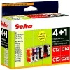  5 Geha Druckerpatronen 4+1, C35+C13-C15 f�r Canon i865, Pixma iP4000, iP5000, MP750, MP760, MP780 