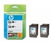  HP Tintenpatrone schwarz Doppelpack ( C 9502 AE / C9502AE / 56 / 56 ) 