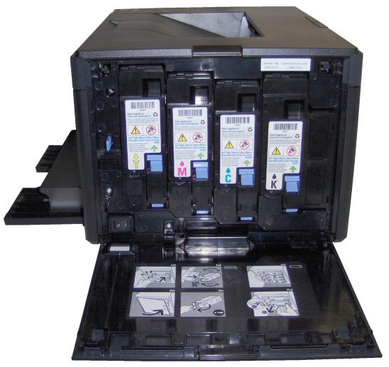 Dell 1250C Toner wechseln austauschen Dell 1250C Toner wechseln austauschen