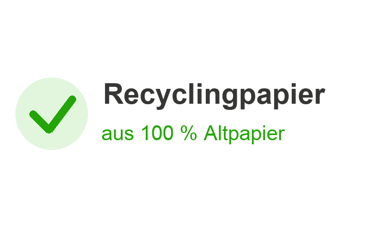 Recyclingpapier aus 100 % Altpapier