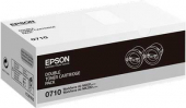  Original Epson C13S050711 0711 0710 Toner schwarz Doppelpack return program (ca. 2.500 Seiten) 