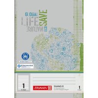 BRUNNEN Schulheft DIN A5 Recycling Lineatur 1 (1. Schuljahr) liniert ohne Rand