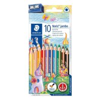 Buntstifte Noris jumbo 128 von STAEDTLER farbsortiert, 10 Stifte