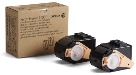 Original Xerox 106R02602 Phaser 7100 Toner cyan Doppelpack (ca. 4.500 Seiten)