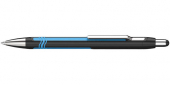  Kugelschreiber Epsilon von Schneider, Schreibfarbe blau, schwarz/cyan 