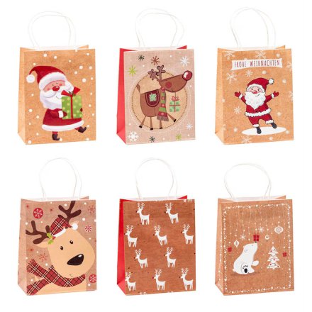 12 TSI Geschenktaschen Weihnachten Motiv sortiert 18,0 x 23,0 cm