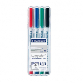  4 Whiteboard-Marker Lumocolor pen von Staedtler, farbsortiert 