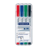  4 Whiteboard-Marker Lumocolor compact von Staedtler, farbsortiert 
