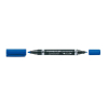 10 Permanentmarker Lumocolor duo von STAEDTLER, blau 