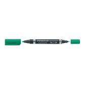  10 Permanentmarker Lumocolor duo von STAEDTLER, grün 