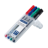  4 Folienstifte-Set Lumocolor von STAEDTLER, 0,6 mm, wasserlöslich, farbsortiert 