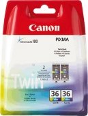  Original Canon CLI-36 Twin 1511B018 Tintenpatrone color Doppelpack (ca. 249 Seiten) 