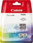  Original Canon CLI-36 1511 B 018 Tintenpatrone color Doppelpack (ca. 249 Seiten) 