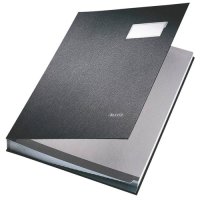 Unterschriftsmappe 5700 von LEITZ, DIN A4, 20 Fächer, schwarz