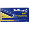  5 Tintenpatronen für Füller 4001 von Pelikan, königsblau 