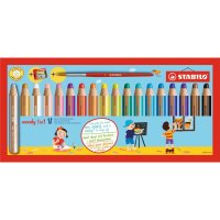 Buntstifte woody 3 in 1 von STABILO farbsortiert, 18 Stifte