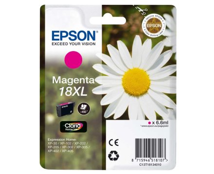 Original Epson C13T18134012 18 XL Tintenpatrone magenta High-Capacity (ca. 450 Seiten)