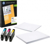  Original HP 903XL, 1CC20AE Tintenpatrone MultiPack C,M,Y + Papier 25 Blatt (ca. 825 Seiten) 