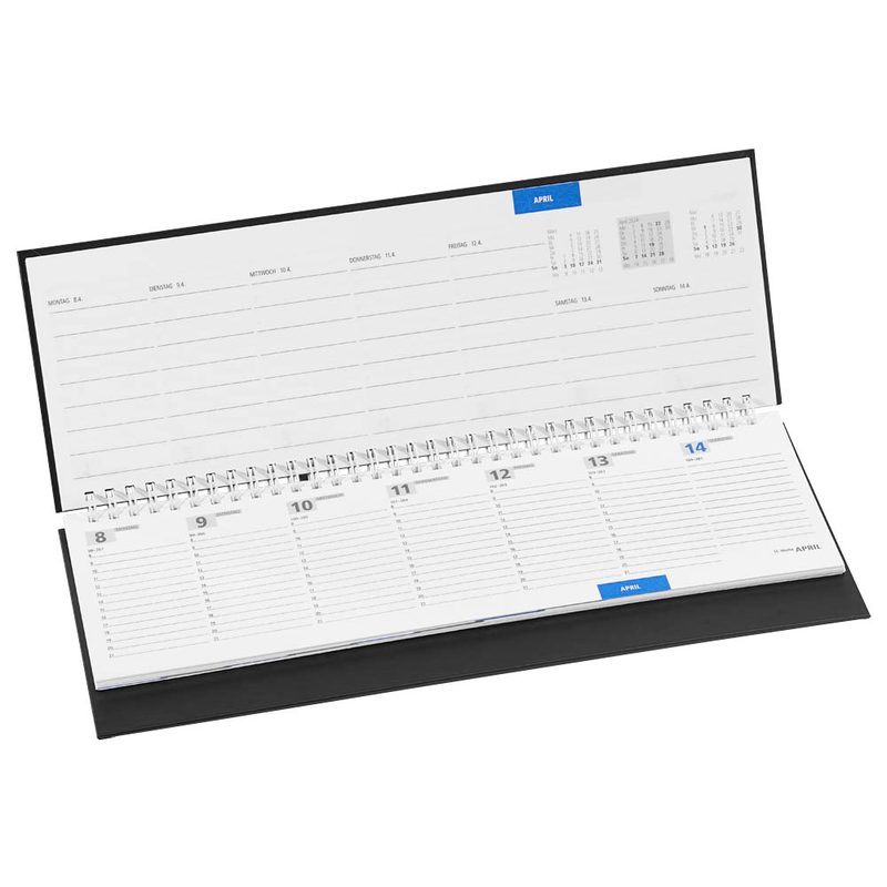 2 Tischquerkalender 2025 schwarz