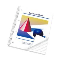 5 Collegeblöcke Kugel und Kegel, DIN A4, liniert, Innenrand