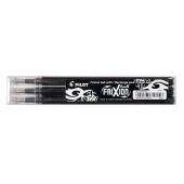  3 Tintenrollerminen FriXion von PILOT, schwarz 