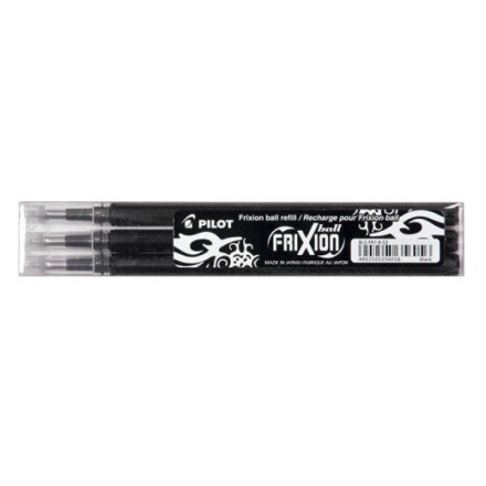 3 Tintenrollerminen FriXion von PILOT, schwarz