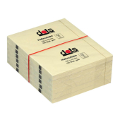  Haftnotizen von dots, 12x 100 Blatt, 12,5 x 7,5 cm, hellgelb 