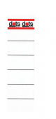  10 Einsteck-Rückenschilder von dots, für 8,0 cm Rückenbreite, weiß 