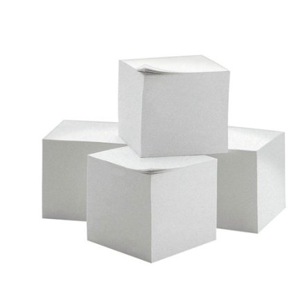4 Notizblöcke, je 800 Blatt, geleimt, weiß