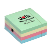  Haftnotizen von dots, 400 Blatt, 7,5 x 7,5 cm, farbsortiert Pastell 