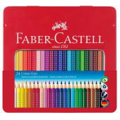  24 Buntstifte Colour Grip von FABER-CASTELL farbsortiert 