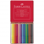  24 Buntstifte Colour Grip von FABER-CASTELL farbsortiert 