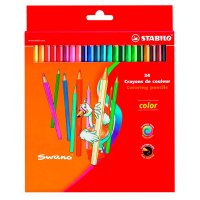 Buntstifte color von STABILO farbsortiert, 24 Stifte