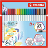  24 STABILO Pen 68 brush Brush-Pens, farbsortiert 