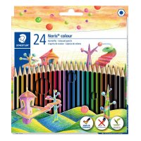 Buntstifte Noris colour 185 von STAEDTLER farbsortiert, 24 Stifte