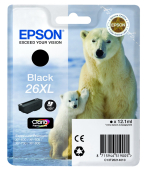  Original Epson C13T26214012 26 XL Tintenpatrone schwarz High-Capacity XL (ca. 500 Seiten) 