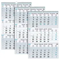 3 3-Monats-Wandkalender 2027, blau/schwarz