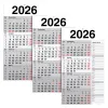  3 4-Monats-Wandkalender Memo-Planer 2026, weiß/grau 