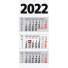  3-Monats-Wandkalender 2022, weiß/grau 