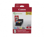  Original Canon CLI-551 XL + 10x15 cm Fotopapier 50 Blatt 6443 B 008 Tintenpatrone MultiPack High-Capacity CLI Bk,C,M,Y + Fotopapier PP-201 50 Blatt 