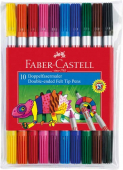  FABER-CASTELL Filzstifte Fein- und Flächenspitze farbsortiert 10 Stück 