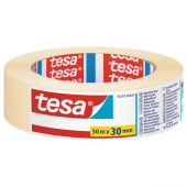  Fixier- und Abdeckband Basic von Tesa, 3,0 cm Breite, Kreppband, beige 