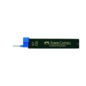 12 Feinminen SUPER-POLYMER von FABER-CASTELL, 0,7 mm, HB, schwarz 