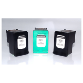  3 Druckerpatronen von tintenalarm.de ersetzt HP 338, C8765EE und 343, C8766EE (2x schwarz, 1x color) 