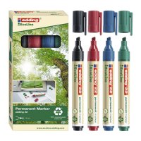 4 Permanentmarker 22 EcoLine von edding, farbsortiert
