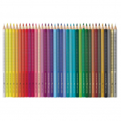  36 Buntstifte Colour Grip von FABER-CASTELL farbsortiert 