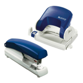 Locher und Heftgeräte Set NeXXt 5038 und 5500 von LEITZ, blau/grau 