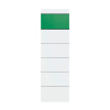  10 Ordneretiketten Grüner Balken, für 8,0 cm Rückenbreite, selbstklebend, weiß 