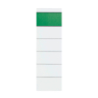  10 Ordneretiketten Grüner Balken, für 8,0 cm Rückenbreite, selbstklebend, weiß 